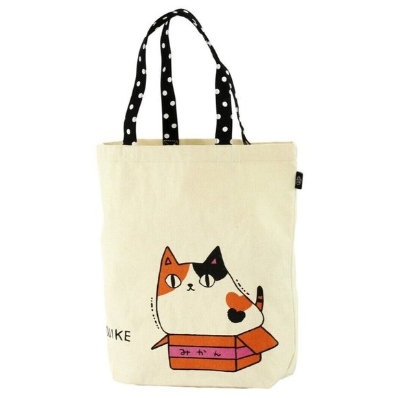 3 Cat Brothers Mike Neko Sankyodai Japan‎ Cotton Fabric Large Tote Bag Pu… - Picture 1 of 10